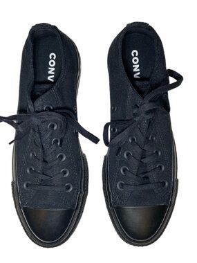 Unisex Converse Chuck Taylor All Star Low Top Canvas Sneakers Black Soles 7.5